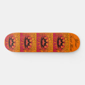 Festival Dreaming  Retro Red-Yellow oranje Persoonlijk Skateboard (Horizontaal)