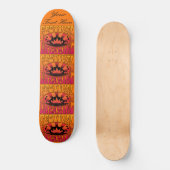 Festival Dreaming  Retro Red-Yellow oranje Persoonlijk Skateboard (Voorkant)
