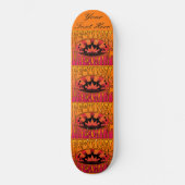 Festival Dreaming  Retro Red-Yellow oranje Persoonlijk Skateboard (Voorkant)