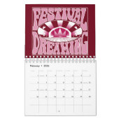 Festival Dreaming Retro White-Pink-Cranberry Kalender (Feb 2026)