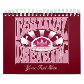 Festival Dreaming Retro White-Pink-Cranberry Kalender (Hoes)
