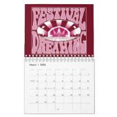 Festival Dreaming Retro White-Pink-Cranberry Kalender (Mar 2026)