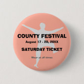 Festival Event Admission Ticket Button Badge 2 (Voorkant)