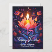 Festival Flame Mosaic Diwali card Kaart (Voorkant)