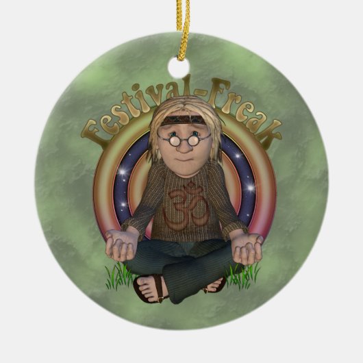 Festival Freak - Gepersonaliseerde versiering Keramisch Ornament (Voorkant)