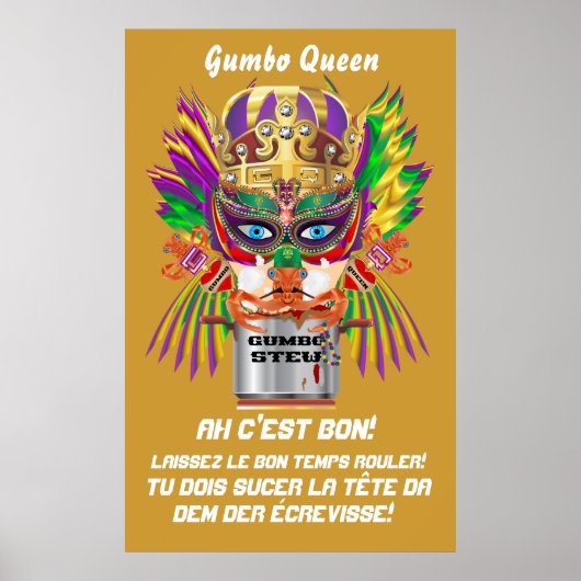 Festival Gumbo Queen Poster 38 x 60 inch Uitzicht (Voorkant)