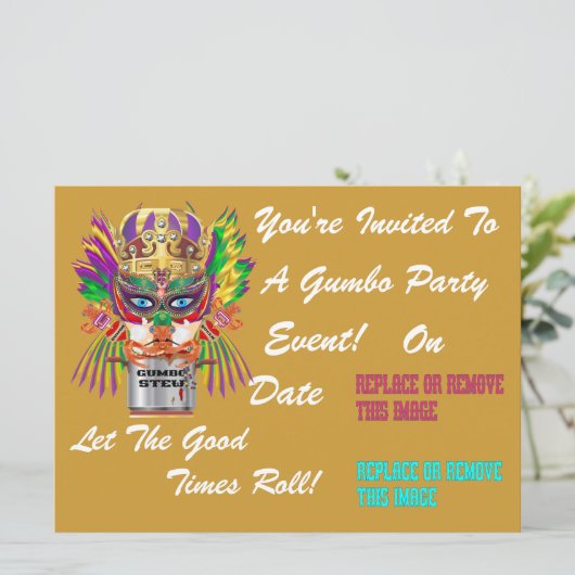 Festival Gumbo Queen Uitzicht Hints alstublieft Kaart (Staand voorkant)