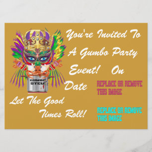 Festival Gumbo Queen Uitzicht Hints alstublieft Kaart