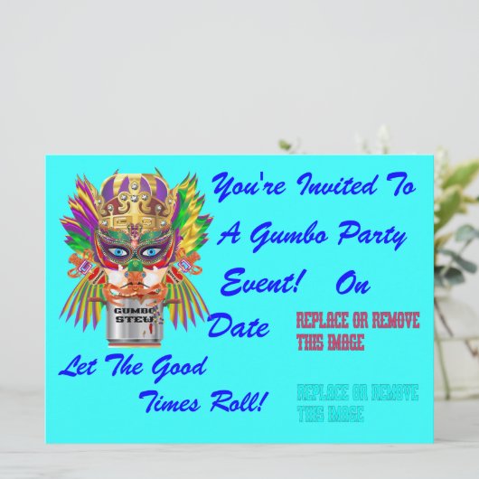 Festival Gumbo Queen Uitzicht Hints alstublieft Kaart (Staand voorkant)