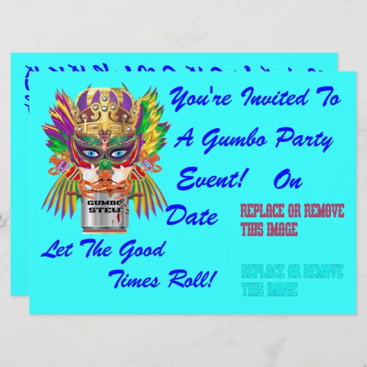 Festival Gumbo Queen Uitzicht Hints alstublieft Kaart (Voorkant / Achterkant)