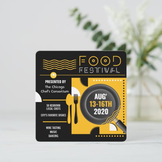 festival hedendaagse flyer kaart (Staand voorkant)