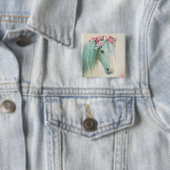 Festival Horse Vierkante Button 5,1 Cm (In situ)