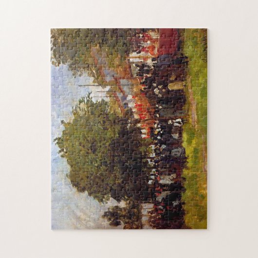 Festival in Argenteuil 1872 Monet Fine Art Legpuzzel (Verticaal)