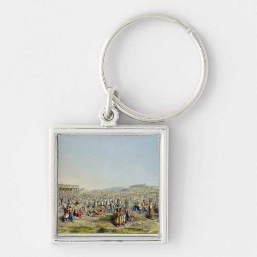 Festival in Athene, café. door J. Rodwell, 1830 (a Sleutelhanger (Voorkant)