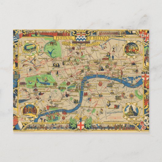 Festival in Groot-Brittannië: Gids voor Londense k Briefkaart (Voorkant)