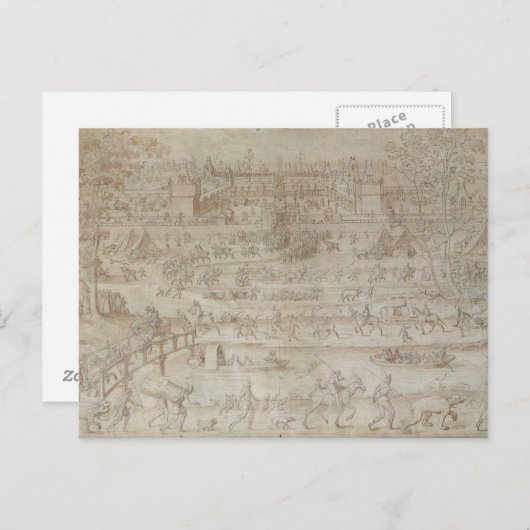 Festival in het Chateau d'Anet Briefkaart (Voorkant / Achterkant)