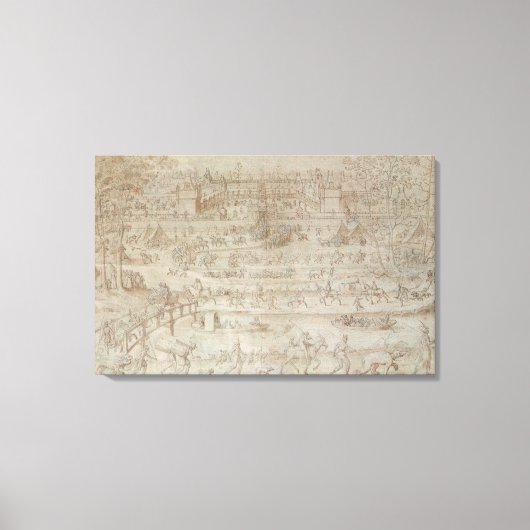 Festival in het Chateau d'Anet Canvas Afdruk (Voorkant)