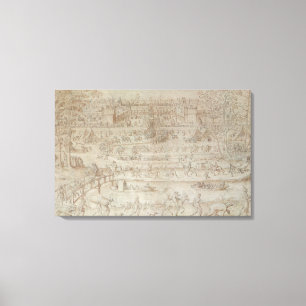 Festival in het Chateau d'Anet Canvas Afdruk