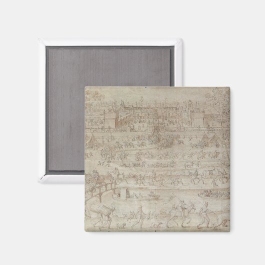 Festival in het Chateau d'Anet Magneet (Voorkant / Achterkant)