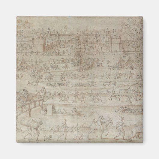 Festival in het Chateau d'Anet Magneet (Voorkant)