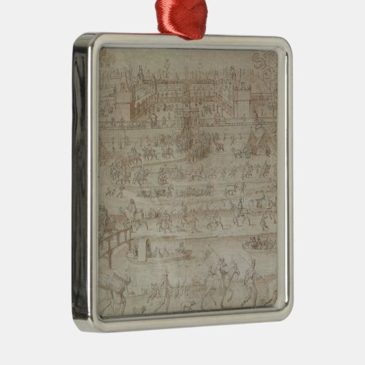 Festival in het Chateau d'Anet Metalen Ornament (Rechts)