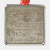 Festival in het Chateau d'Anet Metalen Ornament (Voorkant)