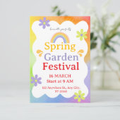 Festival Invitation – Vibrant Event Party Invite Bedankkaart (Staand voorkant)