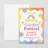 Festival Invitation – Vibrant Event Party Invite Bedankkaart (Voorkant / Achterkant)