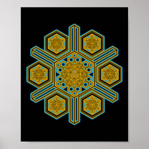 Festival Kleding Psytrance Goa Trance Meditatie Yo Poster