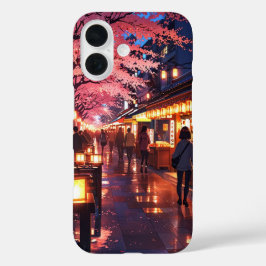 Festival Lanterns - Anime Spring Festival iPhone 16 Hoesje