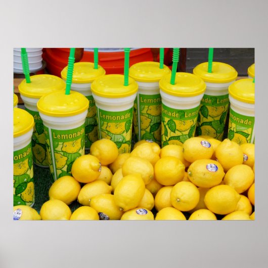 Festival limonade stand leemons en talkbekertjes poster (Voorkant)