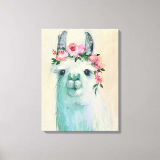 Festival Llama Canvas Afdruk (Voorkant)