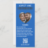 Festival Love Rock ’n’ Roll Wedding Ticket Kaart (Achterkant)