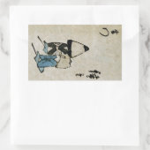 Festival Matsuri Costume Actors Feudal Japan Rechthoekige Sticker (Tas)