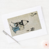 Festival Matsuri Costume Actors Feudal Japan Rechthoekige Sticker (Envelop)