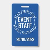 Festival of ander evenement Personeel Officiële Ba Badge (Back)