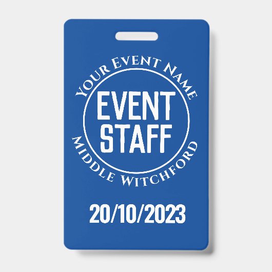 Festival of ander evenement Personeel Officiële Ba Badge (Front)