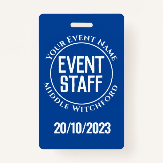 Festival of ander evenement Personeel Officiële Ba Badge (Voorkant)