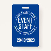 Festival of ander evenement Personeel Officiële Ba Badge (Achterkant)