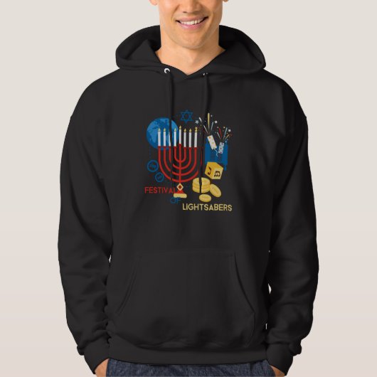 Festival Of Hanukiah  Hannukah Menorah Chanukah 20 Hoodie (Voorkant)
