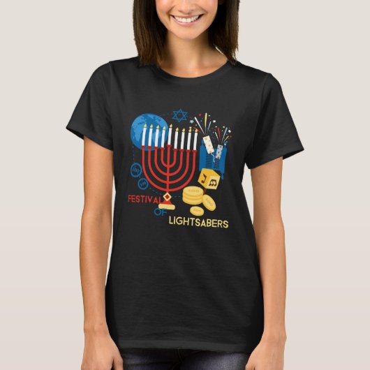 Festival Of Hanukiah  Hannukah Menorah Chanukah 20 T-shirt (Voorkant)