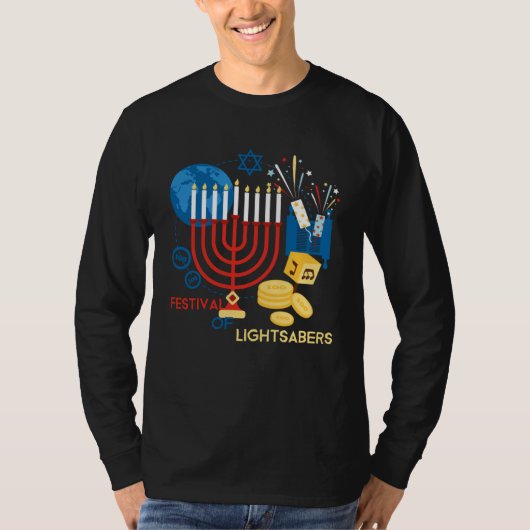 Festival Of Hanukiah  Hannukah Menorah Chanukah 20 T-shirt (Voorkant)