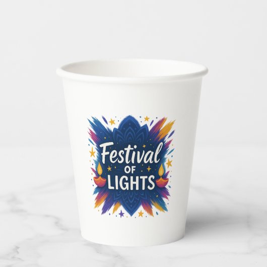 Festival of Lights Diwali Celebration Paper Cup Papieren Bekers (Voorkant)