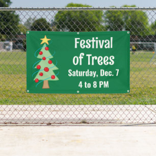 Festival of Trees Custom Christmas Banner