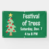 Festival of Trees Custom Christmas Banner (Horizontaal)