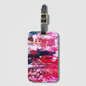 Festival roze bagagelabel (Voorkant (verticaal))