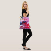 Festival roze tote bag (Op model)