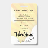 Festival Theme Fun Weddenschap Badge (Achterkant)