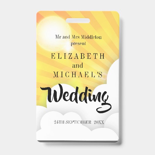 Festival Theme Fun Weddenschap Badge (Voorzijde)