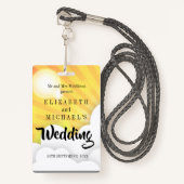 Festival Theme Fun Weddenschap Badge (Voorkant met draagriem)